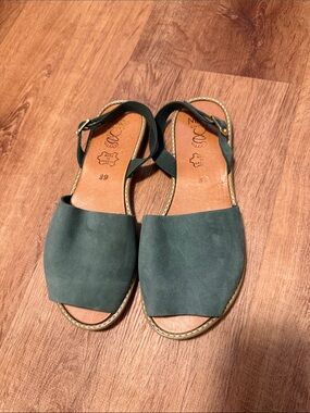 Niko’s Shoes Women's Teal Open-Toe Slingback Sandals